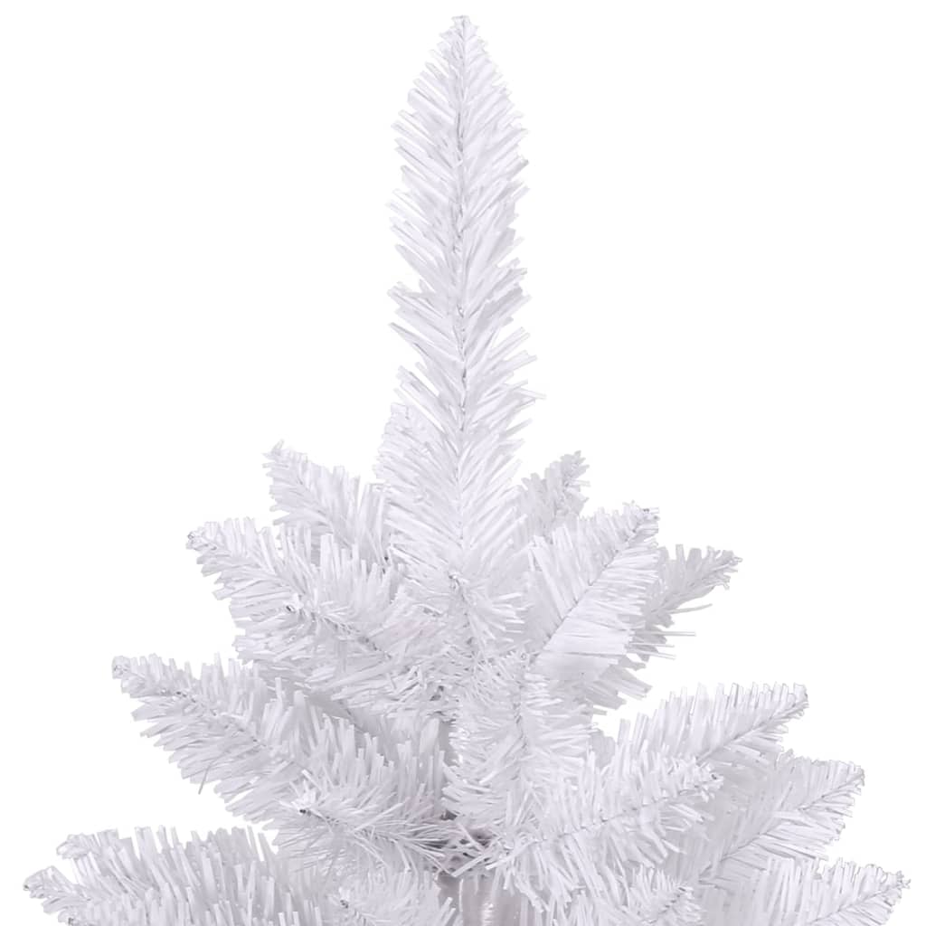 Albero di Natale Artificiale Incernierato con Base Bianco 240cm 357788