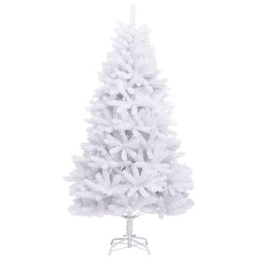 vidaXL Albero di Natale Artificiale Incernierato con Base Bianco 270cm