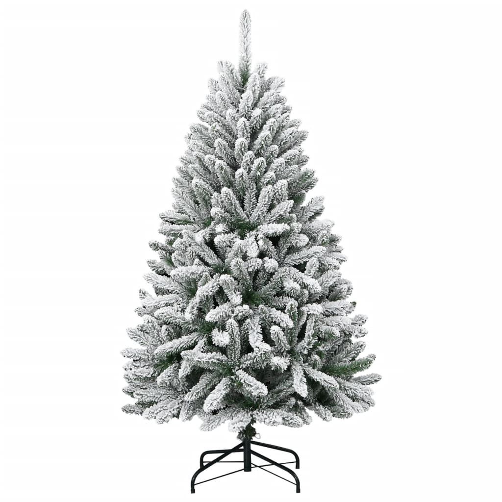 Albero Natale Artificiale Incernierato con Neve Fioccata 150 cm 357792