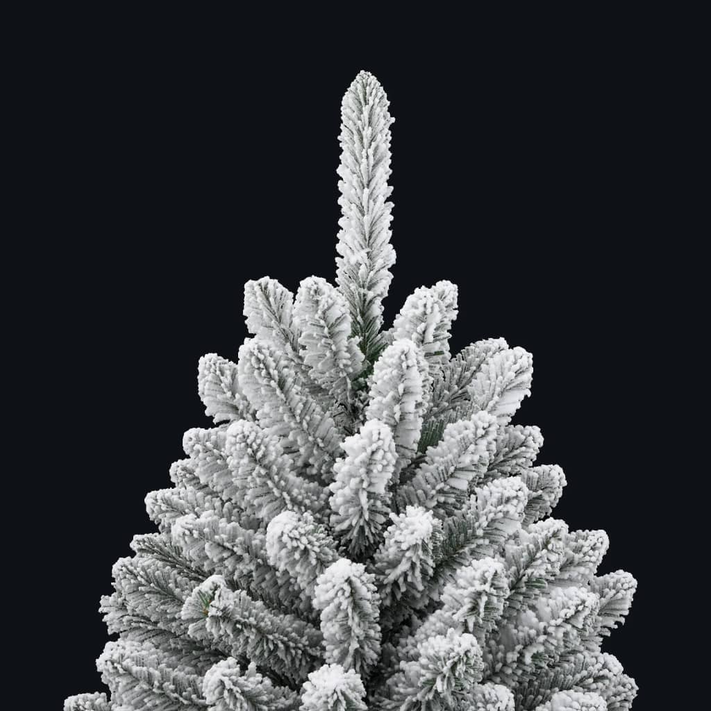 Albero Natale Artificiale Incernierato con Neve Fioccata-Albero Natalizio 150 cm 407114
