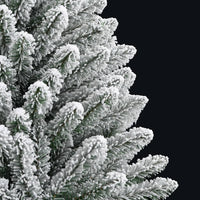 Albero Natale Artificiale Incernierato con Neve Fioccata-Albero Natalizio 150 cm 407114