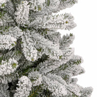 Albero Natale Artificiale Incernierato con Neve Fioccata 180 cm