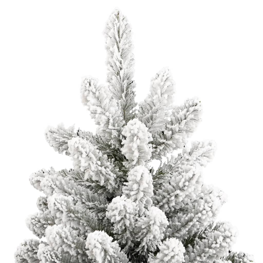 Albero Natale Artificiale Incernierato con Neve Fioccata 210 cm