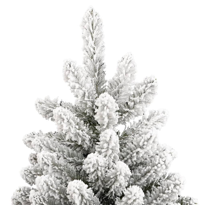 Albero Natale Artificiale Incernierato con Neve Fioccata 240 cm