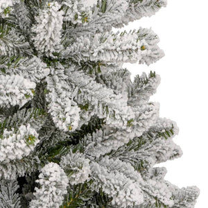 Albero Natale Artificiale Incernierato con Neve Fioccata-Albero Natalizio 270 cm