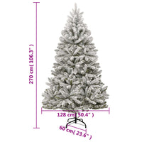 Albero Natale Artificiale Incernierato con Neve Fioccata 270 cm 357796
