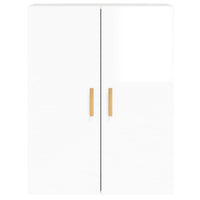 Armadietti a Parete 2 pz Bianco Lucido in Legno Multistrato 3197877