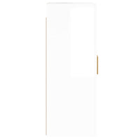 Armadietti a Parete 2 pz Bianco Lucido in Legno Multistrato 3197877