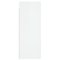 Armadietti a Parete 2 pz Bianco Lucido in Legno Multistrato 3197891