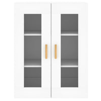 Armadietti a Parete 2 pz Bianchi in Legno Multistrato