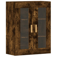 Armadietti a Parete 2 pz Rovere Fumo in Legno Multistrato 3197902