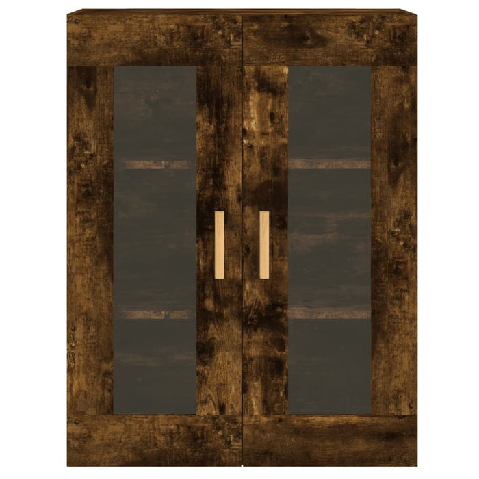 Armadietti a Parete 2 pz Rovere Fumo in Legno Multistrato 3197902