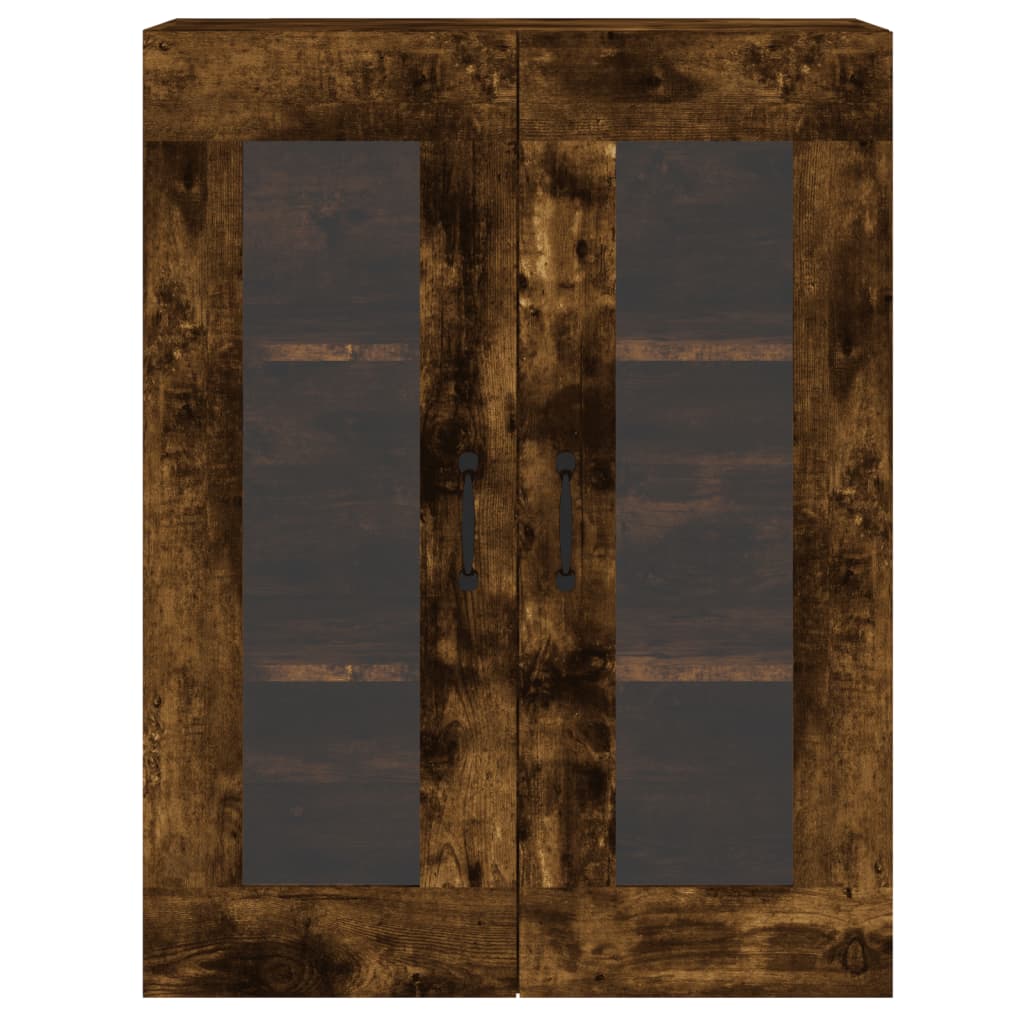 Armadietti a Parete 2 pz Rovere Fumo in Legno Multistrato 3197910