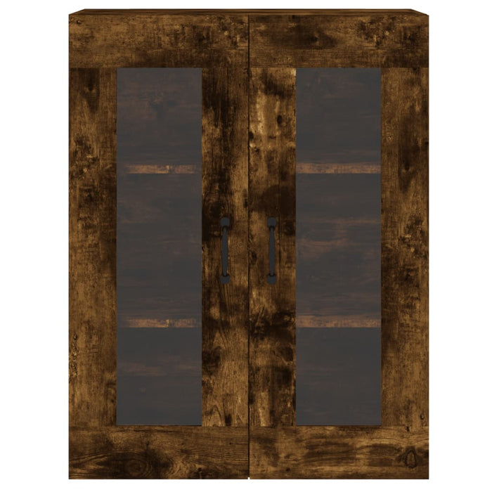 Armadietti a Parete 2 pz Rovere Fumo in Legno Multistrato 3197910