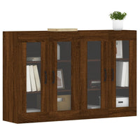 Armadietti a Parete 2 pz Rovere Marrone in Legno Multistrato