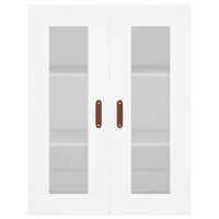 Armadietti a Parete 2 pz Bianchi in Legno Multistrato 3197913