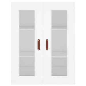 Armadietti a Parete 2 pz Bianchi in Legno Multistrato 3197913