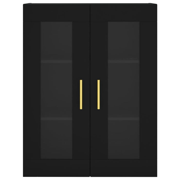 Armadietti a Parete 2 pz Neri in Legno Multistrato 3197930