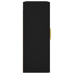 Armadietti a Parete 2 pz Neri in Legno Multistrato