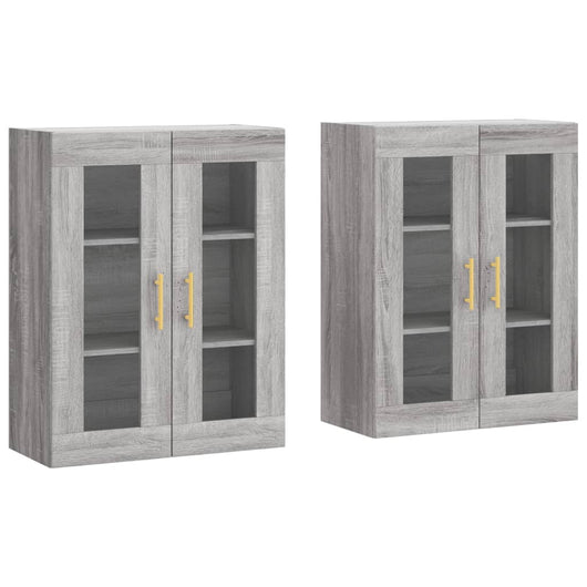 Armadietti a Parete 2 pz Grigio Sonoma in Legno Multistratocod mxl 94141