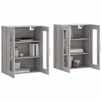 Armadietti a Parete 2 pz Grigio Sonoma in Legno Multistratocod mxl 94141