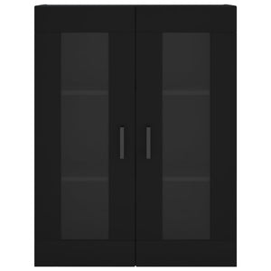 Armadietti a Parete 2 pz Neri in Legno Multistrato 3197938