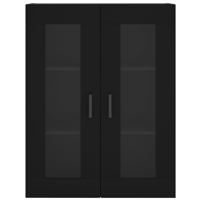 Armadietti a Parete 2 pz Neri in Legno Multistrato 3197938