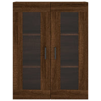 Armadietti a Parete 2 pz Rovere Marrone in Legno Multistrato 3197944