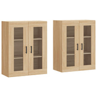vidaXL Armadietti a Parete 2 pz Rovere Sonoma in Legno Multistrato