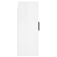Armadietti a Parete 2 pz Bianco Lucido in Legno Multistrato 3197963