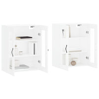 Armadietti a Parete 2 pz Bianchi in Legno Multistratocod mxl 83412