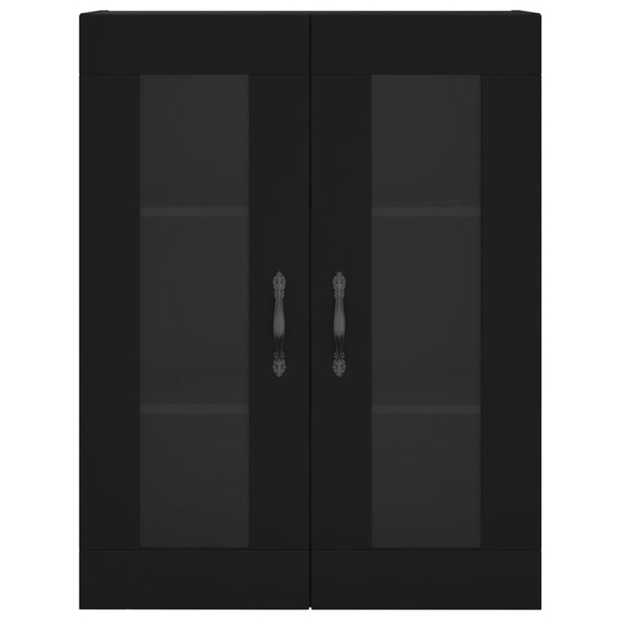 Armadietti a Parete 2 pz Neri in Legno Multistrato 3197970