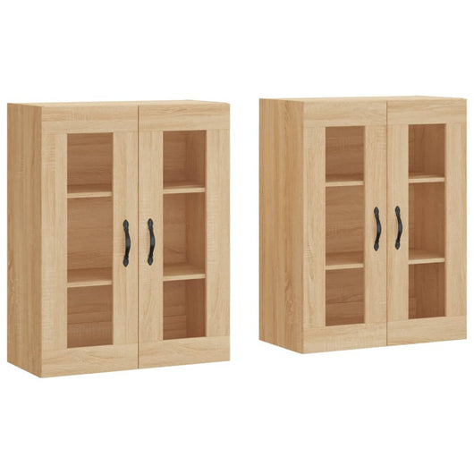 Armadietti a Parete 2 pz Rovere Sonoma in Legno Multistrato 3197972