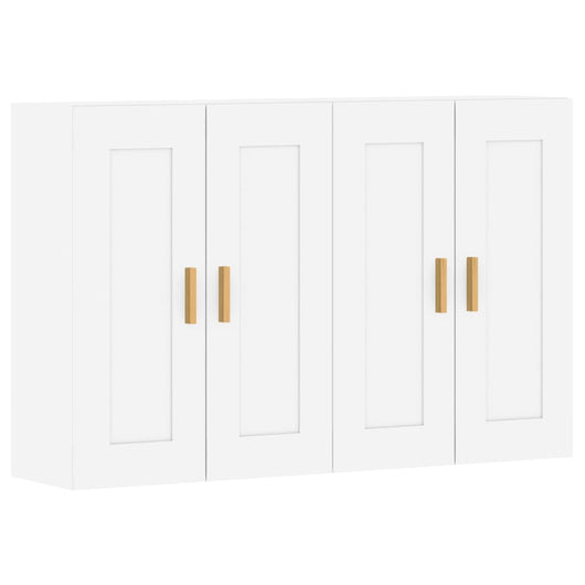 Armadietti a Parete 2 pz Bianchi in Legno Multistratocod mxl 93667