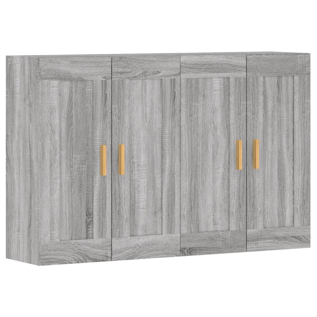 Armadietti a Parete 2 pz Grigio Sonoma in Legno Multistratocod mxl 69645
