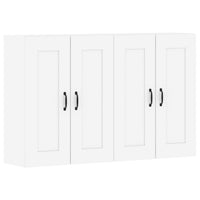 Armadietti a Parete 2 pz Bianchi in Legno Multistratocod mxl 117592