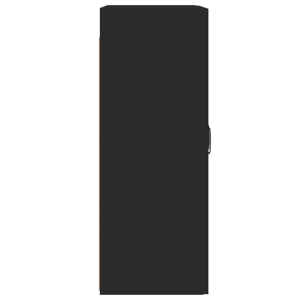 Armadietti a Parete 2 pz Neri in Legno Multistrato 3197986