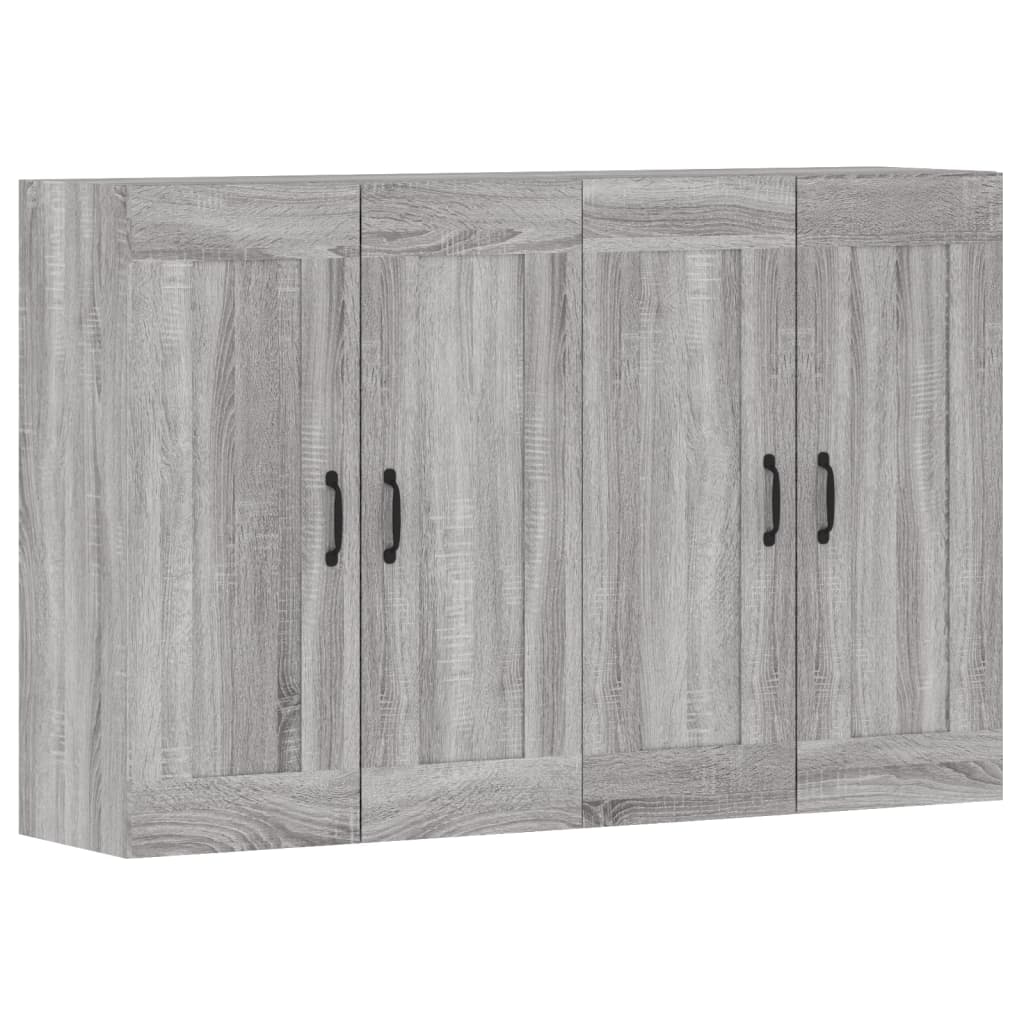 Armadietti a Parete 2 pz Grigio Sonoma in Legno Multistratocod mxl 117603