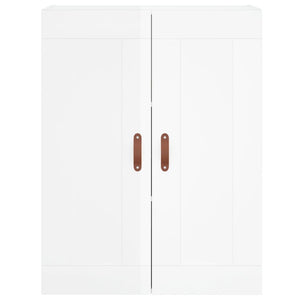 Armadietti a Parete 2 pz Bianco Lucido in Legno Multistrato 3197995