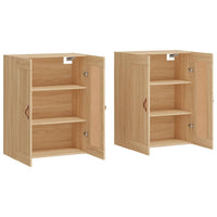 Armadietti a Parete 2 pz Rovere Sonoma in Legno Multistrato 3197996