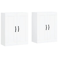 vidaXL Armadietti a Parete 2 pz Bianchi in Legno Multistrato