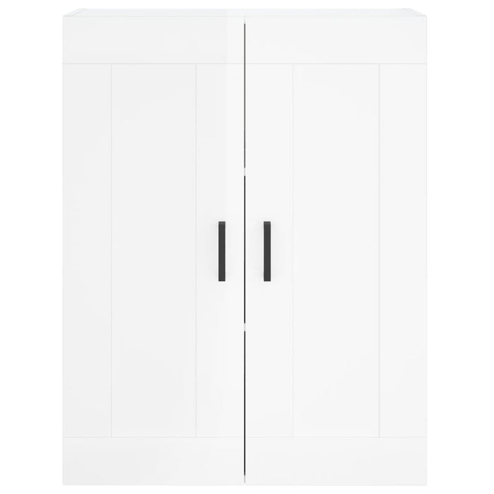 Armadietti a Parete 2 pz Bianco Lucido in Legno Multistrato 3198019