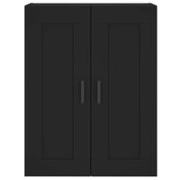 Armadietti a Parete 2 pz Neri in Legno Multistrato 3198026