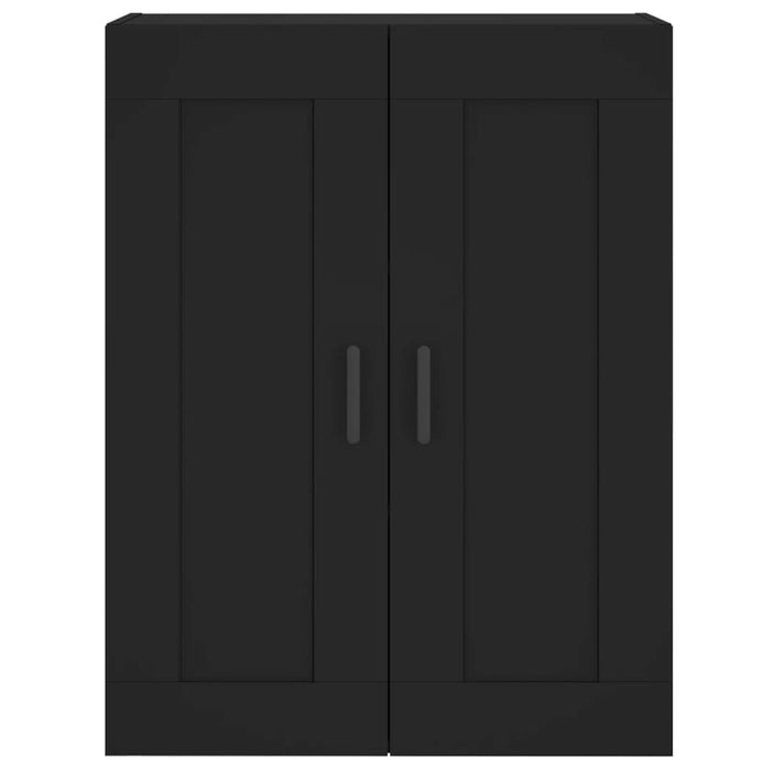 Armadietti a Parete 2 pz Neri in Legno Multistrato 3198026