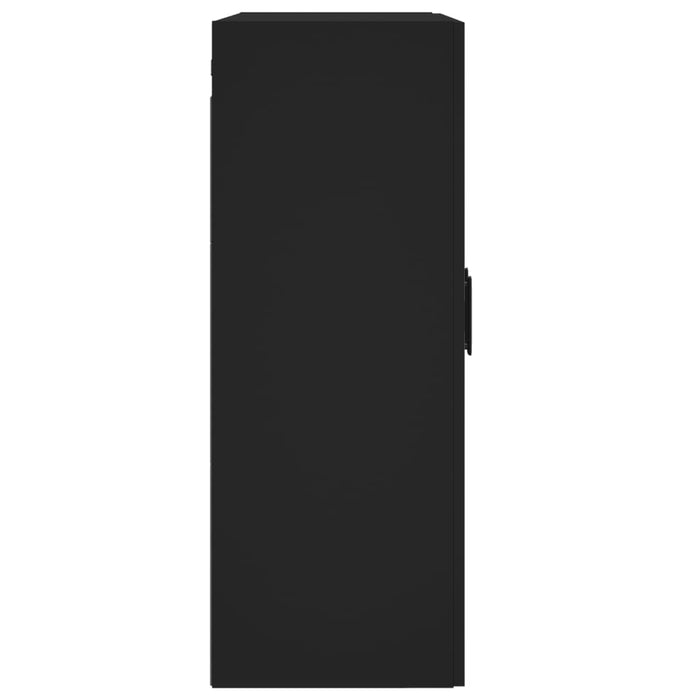 Armadietti a Parete 2 pz Neri in Legno Multistrato 3198026