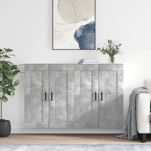 Armadietti a Parete 2 pz Grigio Cemento in Legno Multistrato 3198029