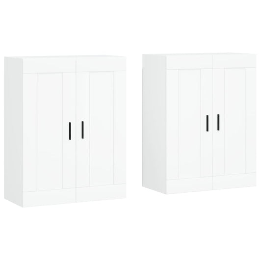 Armadietti a Parete 2 pz Bianchi in Legno Multistratocod mxl 94154