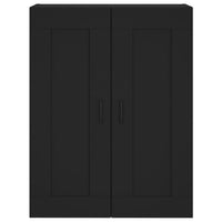 Armadietti a Parete 2 pz Neri in Legno Multistrato 3198034