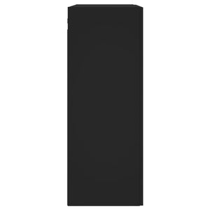 Armadietti a Parete 2 pz Neri in Legno Multistrato 3198034