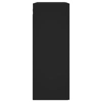 Armadietti a Parete 2 pz Neri in Legno Multistrato 3198034